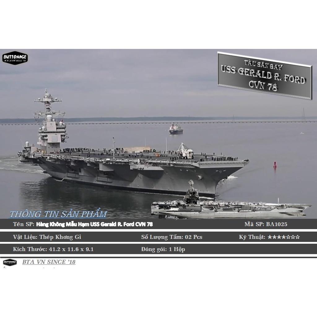 Mô Hình Lắp Ráp 3d Tàu sân bay USS Gerald R. Ford - CVN 78