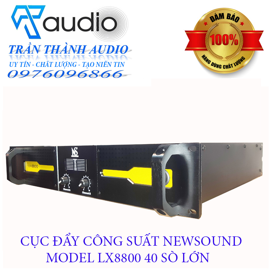 Cục Đẩy Công Suất 2 Kênh LX8800 40 sò lớn 1800W đánh full bass 30-40,hàng chính hãng nhập khẩu  2023,tặng jac kết nối