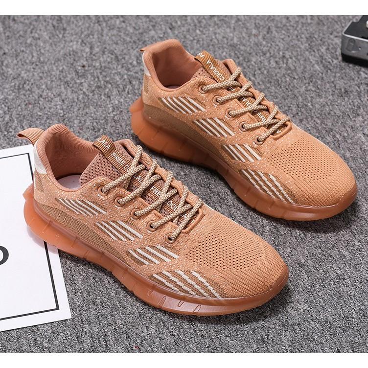 Giày Nam Sneaker Nam Cực Chất, 3 Màu Trắng - Đen - Nâu - ( H66 )