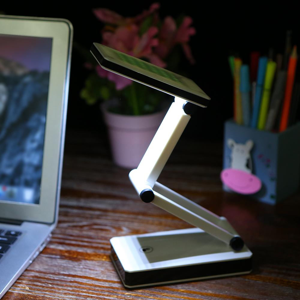 Portable Folding 24 LED Table Lamp Desk Light Sensitive Touch Control 3 Levels Adjustable Brightness Dimmable USB