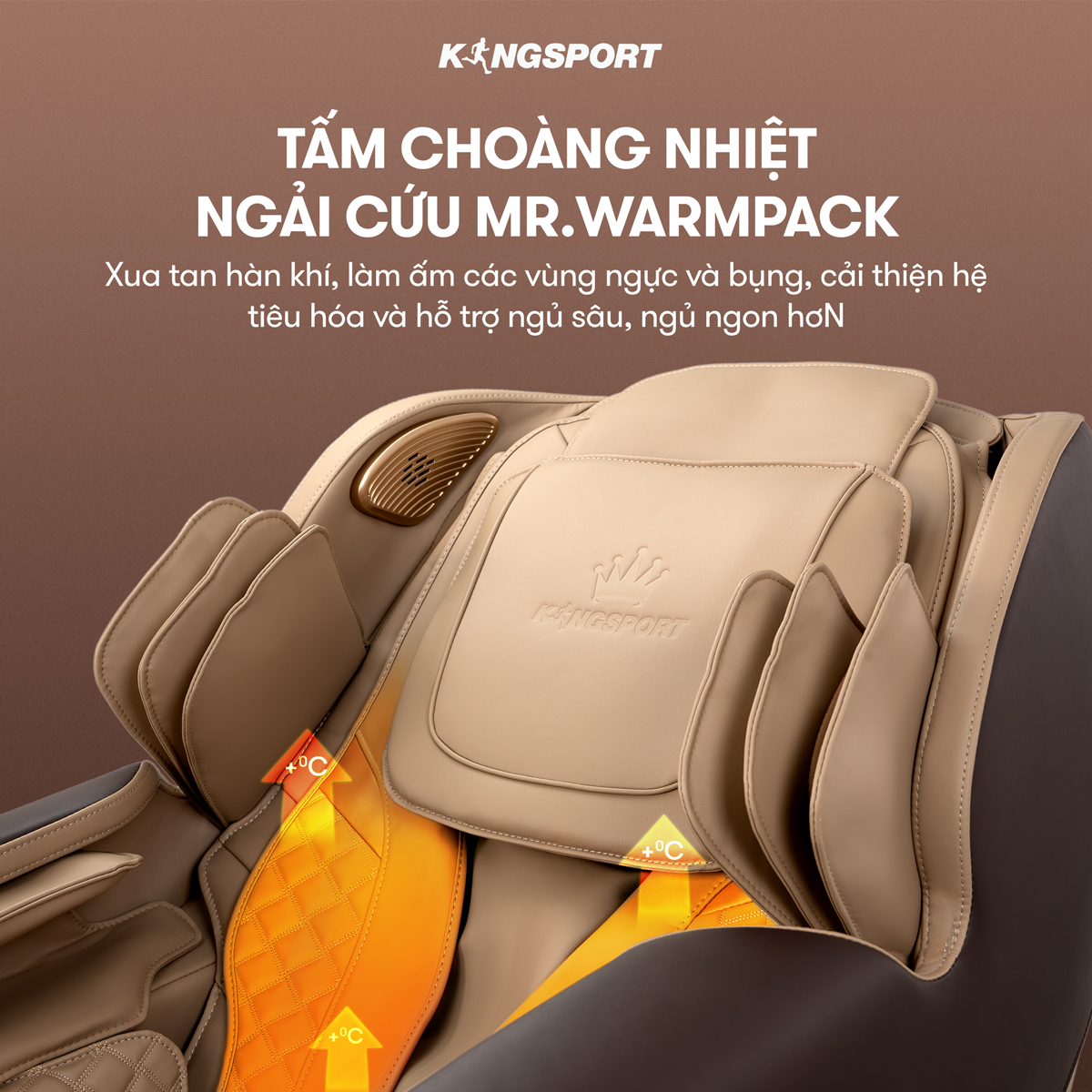 Ghế massage toàn thân Kingsport G85 con lăn di động 3D, con lăn bắp chân chuyên biệt, công nghệ ion âm