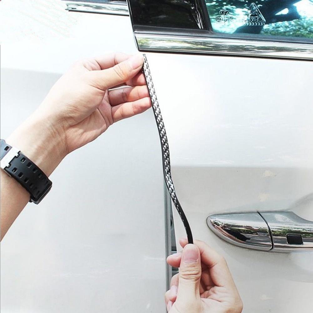 5 Mét Carbon Sợi Cửa Xe Ô Tô Chống Va Chạm Dây Ốp Lưng Sần Viền Cạnh Trầy Xước Bảo Vệ tạo Kiểu Trang Trí Xe Hơi
