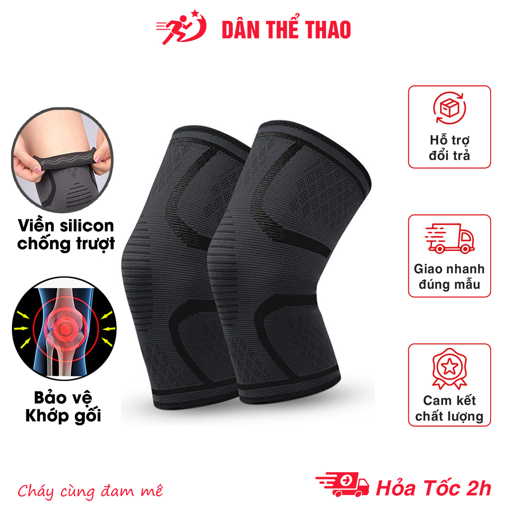 Bó gối đá bóng, Đai bó gối chạy bộ tập gym bóng chuyền đàn hồi bảo vệ khớp gối