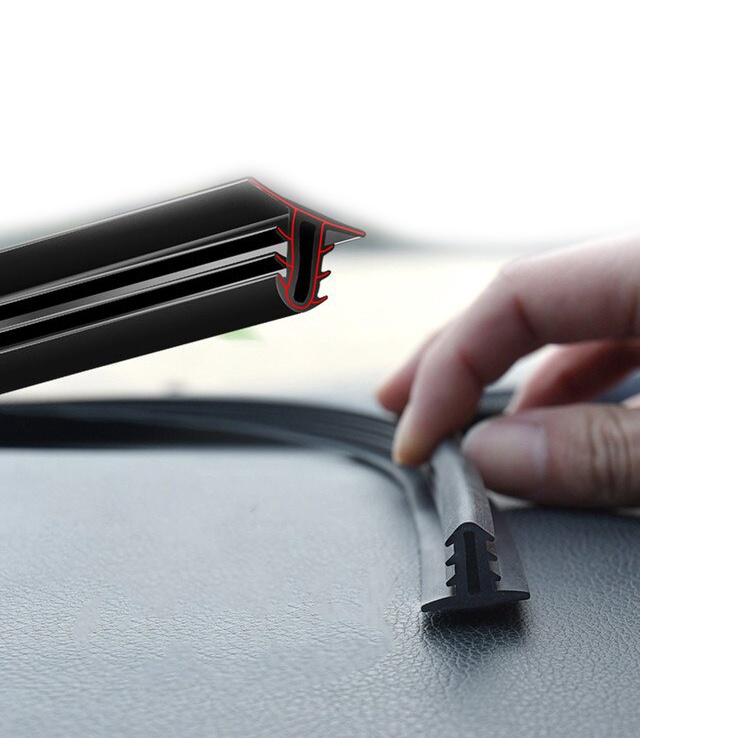 Bộ 1,6m Gioăng cao su chữ T nẹp chân kính lái ô tô, phù hợp mọi loại xe { Tặng que gài tiện lợi }