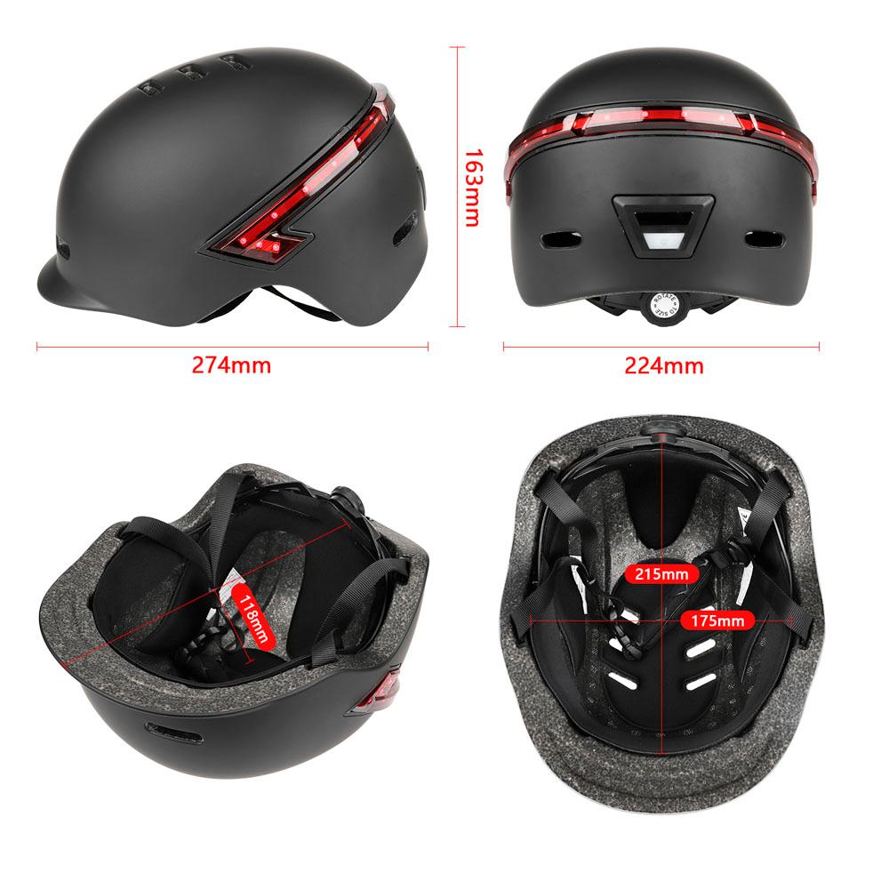 Mũ Bảo Hiểm Đi Xe Đạp Thoáng Khí An Toàn Thoải Mái Có Đèn Led Cảnh Báo Unisex