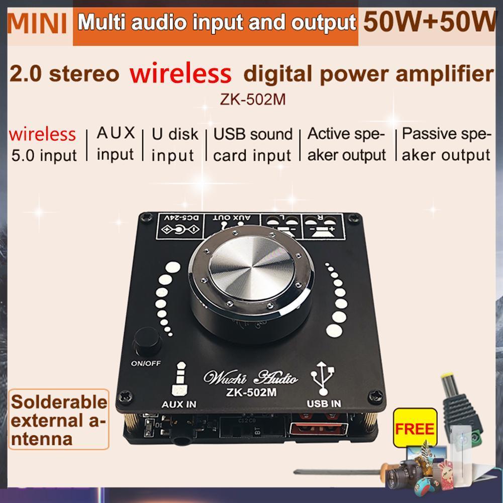 Bảng mạch khuếch đại âm thanh ZK-502M Mini Bluetooth 5.0 50WX2