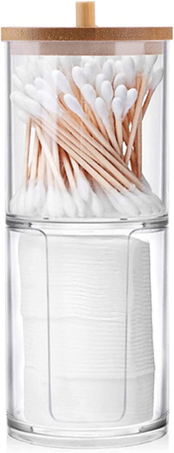 2 Hộp Đựng Tăm Bông Trong Suốt Có Nắp Đậy, Bình Đựng Tăm Bông Phòng Tắm, Hộp Đựng Tăm Bông Bằng Nhựa, Hộp Đựng Miếng Bông, Đựng Bông Bông, Muối Tắm