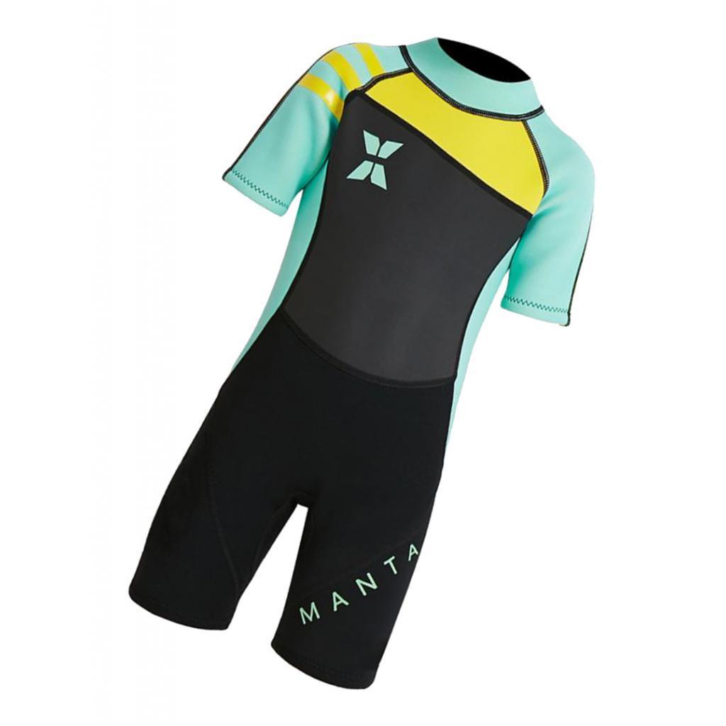 Kids Wetsuit,2.5mm Neoprene Thermal Swimsuit,Short S Kids Wet Suits for Swimming Scuba Diving,Full Wetsuit for girls  boys