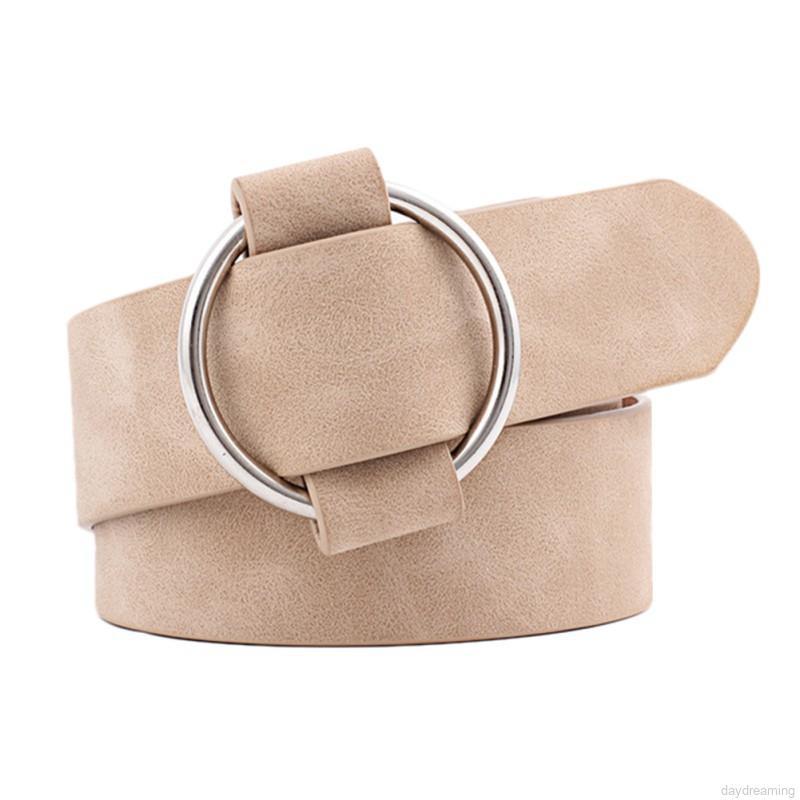 Thắt lưng da khóa tròn thời trang cho nữ
