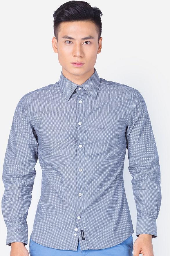 Áo Sơ Mi Nam Tay Dài Aligro ALGS027 - Xanh (Size