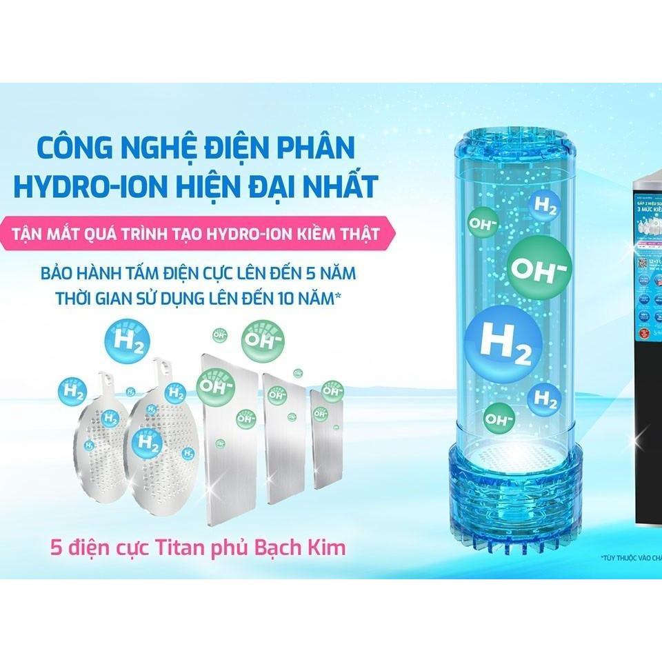 Máy lọc nước Hydro-ion kiềm Karofi KAE-S68 PRO, 5 tấm điện cực tin tan, 4 chế độ nước - Hàng Chính Hãng