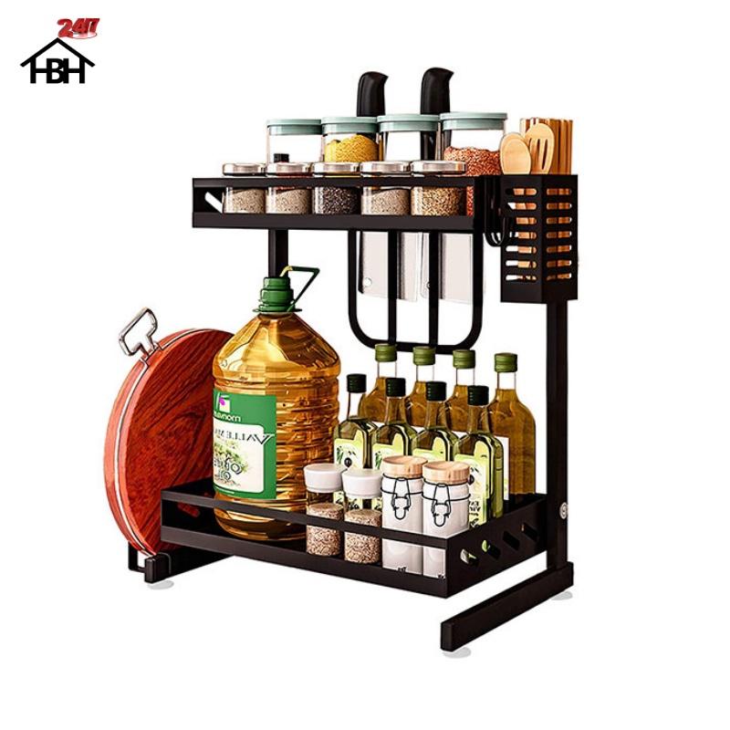 Kệ gia vị chữ E cao cấp bằng thép carbon chống gỉ, chống xước, kệ đựng chai lọ gia vị đa năng, sang trọng