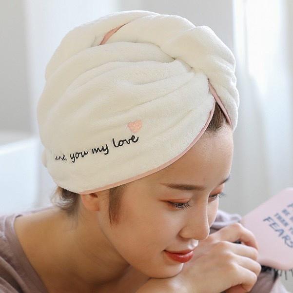 KHĂN TẮM TRÙM ĐẦU Ủ TÓC LAU KHÔ SIÊU NHANH - KHĂN BÔNG MỀM MẠI QUẤN TÓC LAU TÓC NHANH KHÔ THẦN THÁNH HẠN CHẾ HƯ TÓC