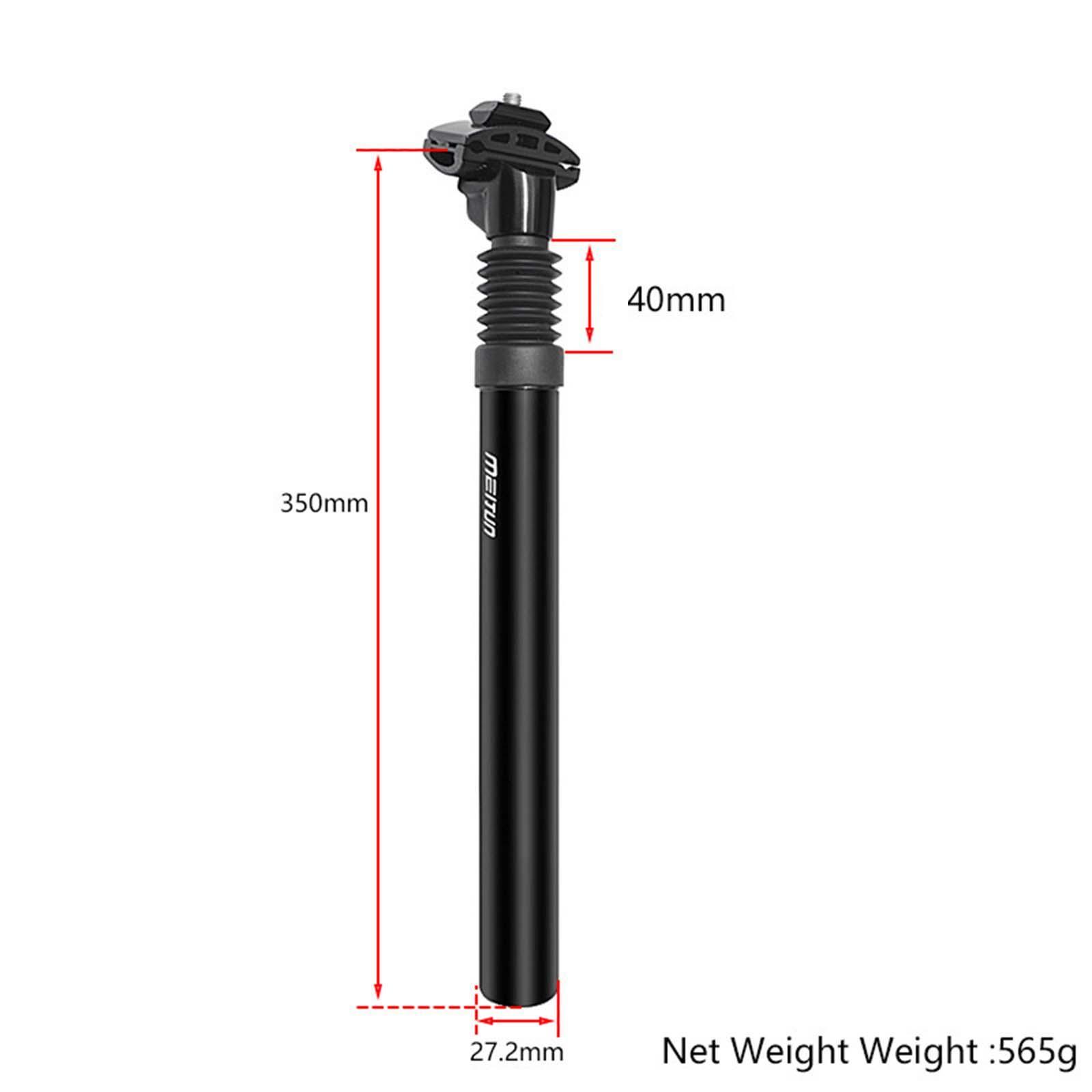 Bike Seatpost Seat Post Shock Absorber 350mm Saddle Pole Seat Tube for BMX Road Bikes Universal Components Parts