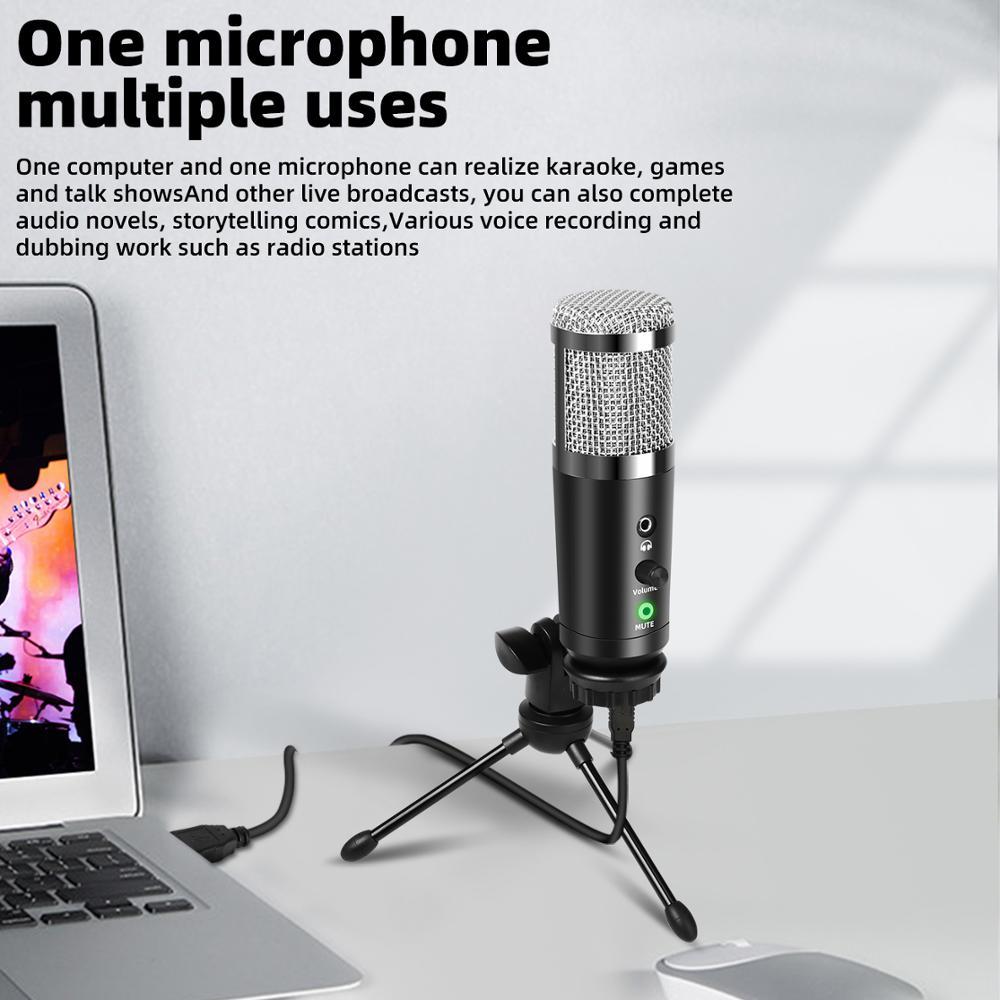 Micrô điện dung USB chuyên nghiệp Depusheng A9 Mic máy tính để bàn chơi game có độ nhạy cao cho PC Ghi âm Youtube Truyền phát video Màu sắc: A9