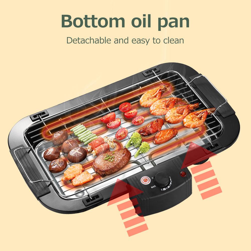 Chảo Nướng Điện Ngoài Trời Bbq Thép Không Gỉ Gia Dụng Đa Chức Năng 2000W Công Suất Cao 50-350 ℃