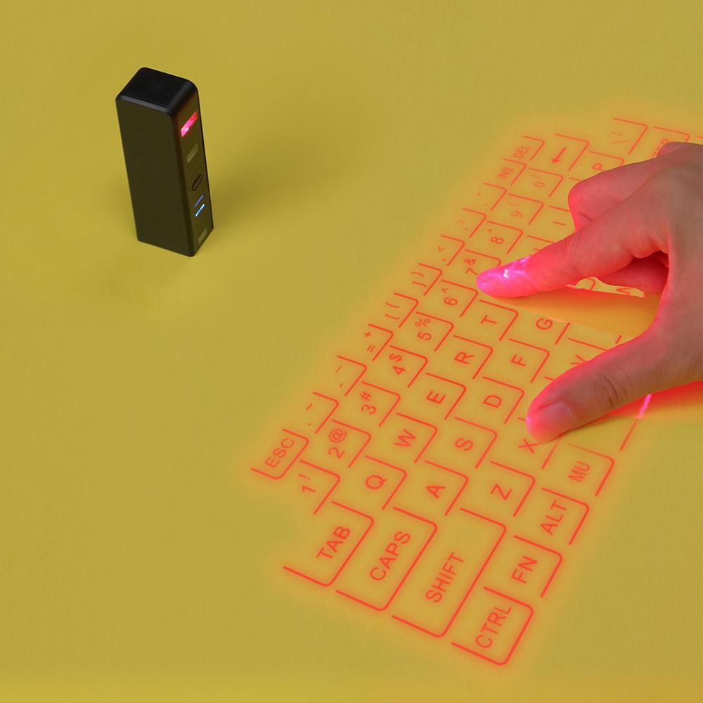 Bàn phím & Chuột cảm ứng ảo di động BT QWERTY cho Điện thoại thông minh / PC / Máy tính bảng