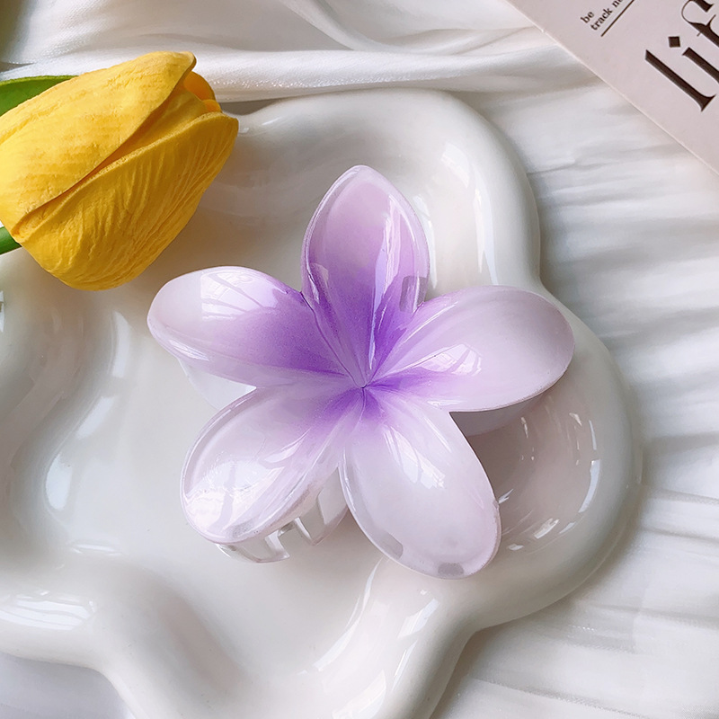 Kẹp cua hoa sứ mùa hè, kẹp nhựa hoa màu sắc cá tính trend, kẹp tóc thời trang nữ xinh đẹp, phụ kiện chụp ảnh màu sắc