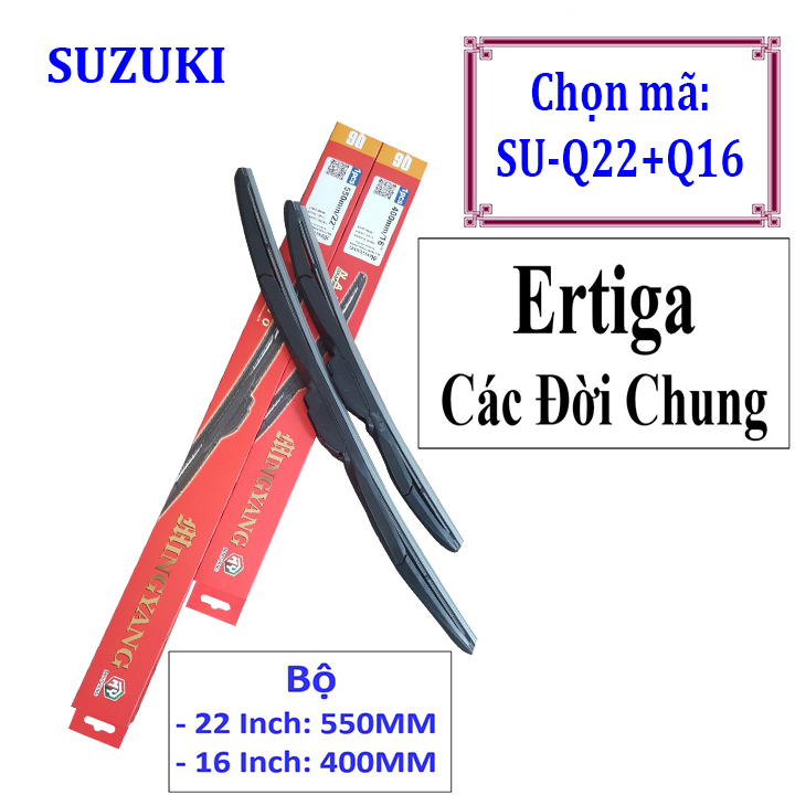 Bộ 2 thanh gạt nước mưa ô tô đa năng Nano cao cấp dùng cho xe Suzuki