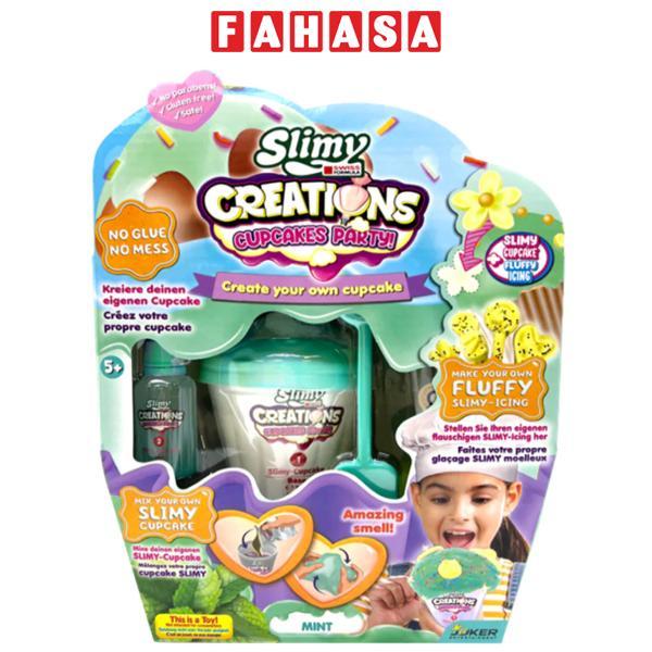 Bộ Slime Làm Bánh Cupcake Vị Bạc Hà - Slimy 33047/GR - Xanh Tươi Mát