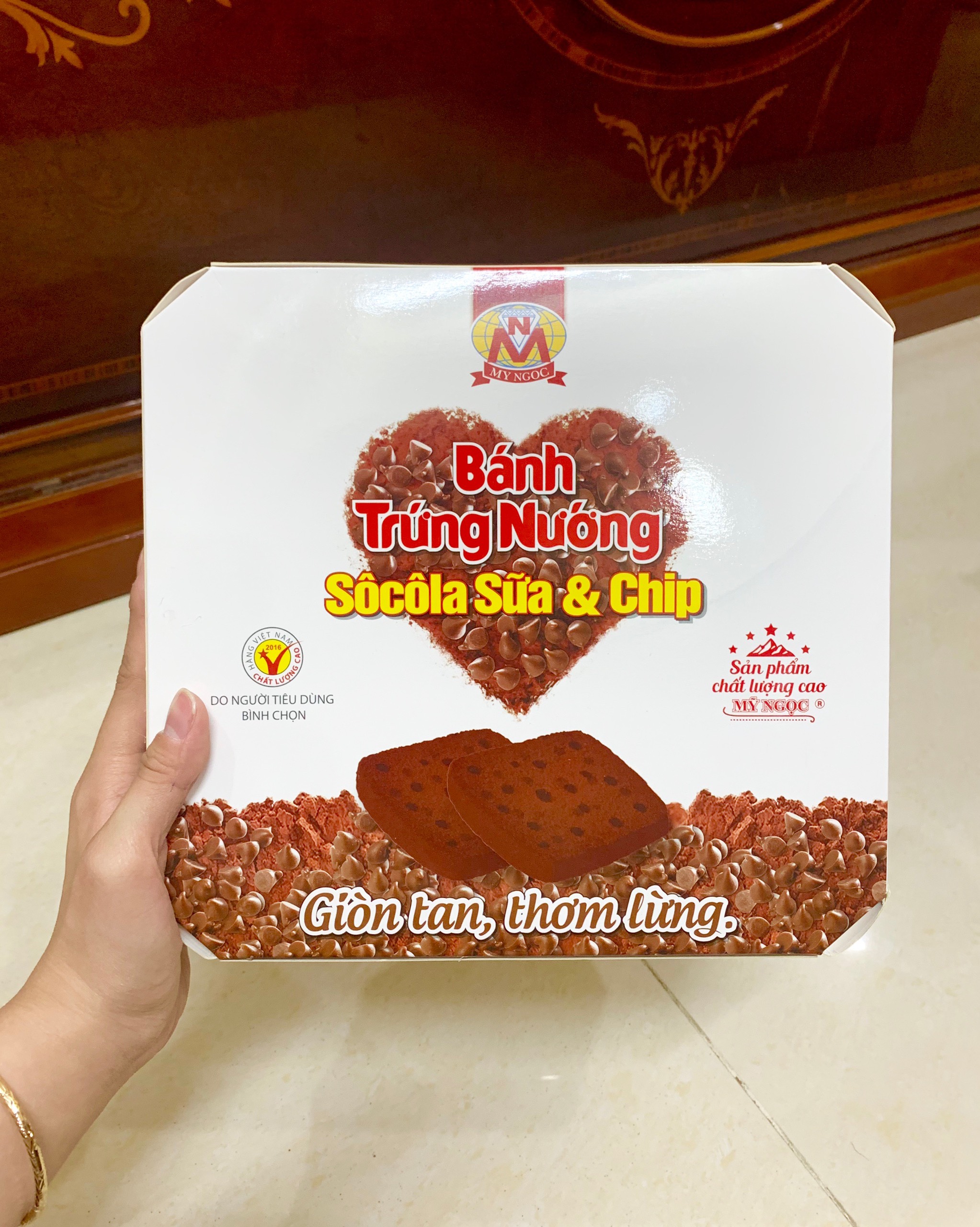 216g Bánh trứng nướng SÔCÔLA sữa &amp; chip MỸ NGỌC