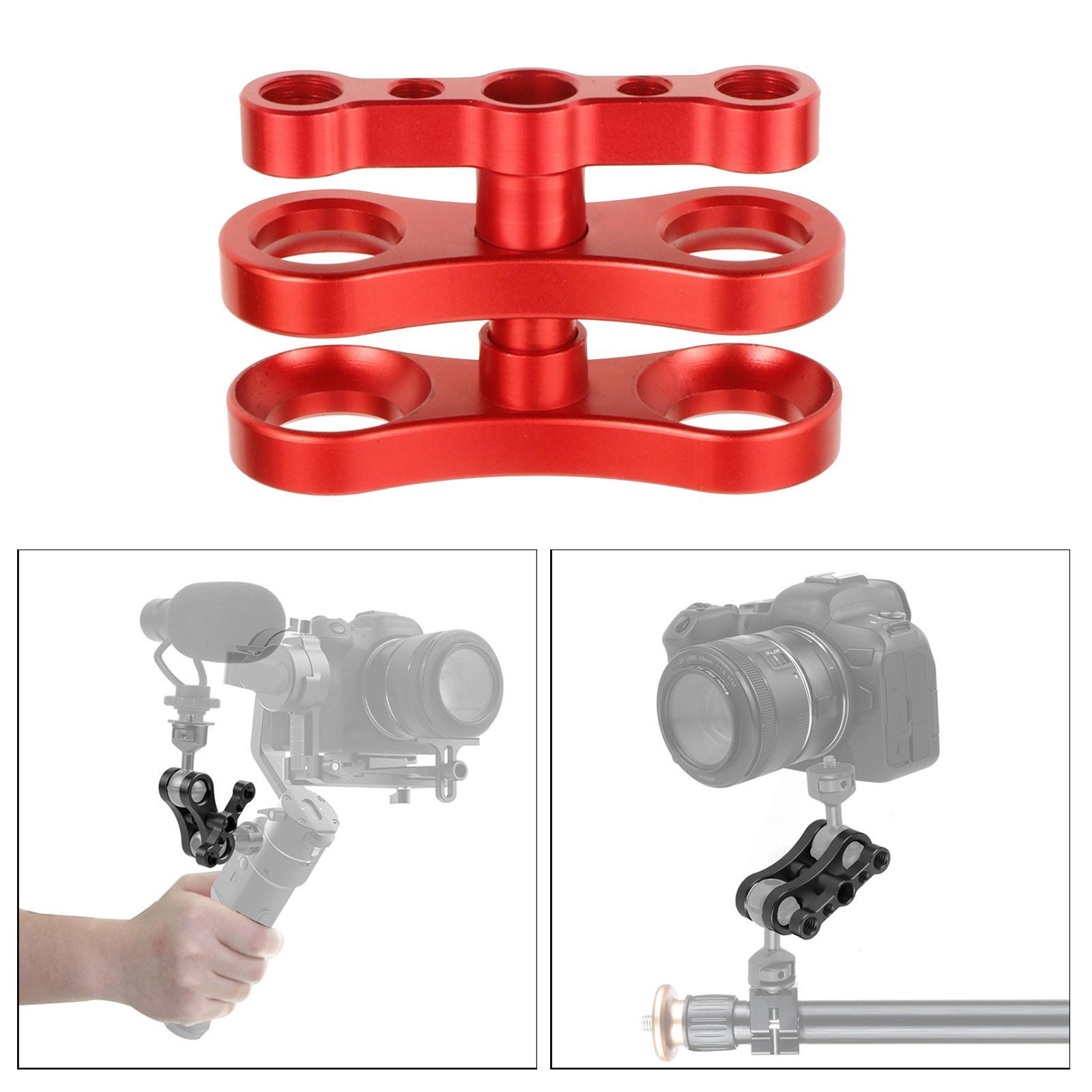 Aluminum Standard 1" Ball Clamp for Underwater Diving Light Arm System red
