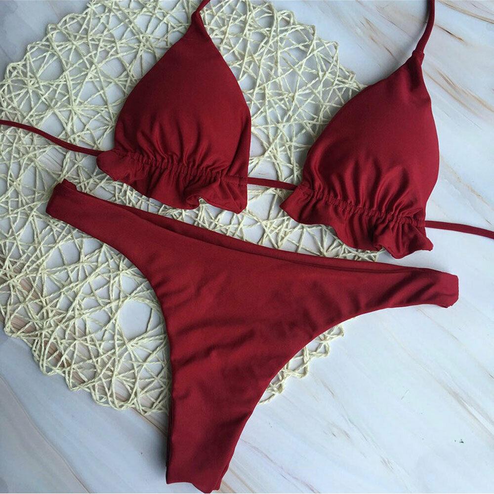 Đi Biển Bikini Mùa Hè Bộ Gợi Cảm Băng Brasil Đầu Thông Dưới Bộ Phụ Nữ Đi Biển Đẩy Lên Đồ Bơi Đồ Bơi