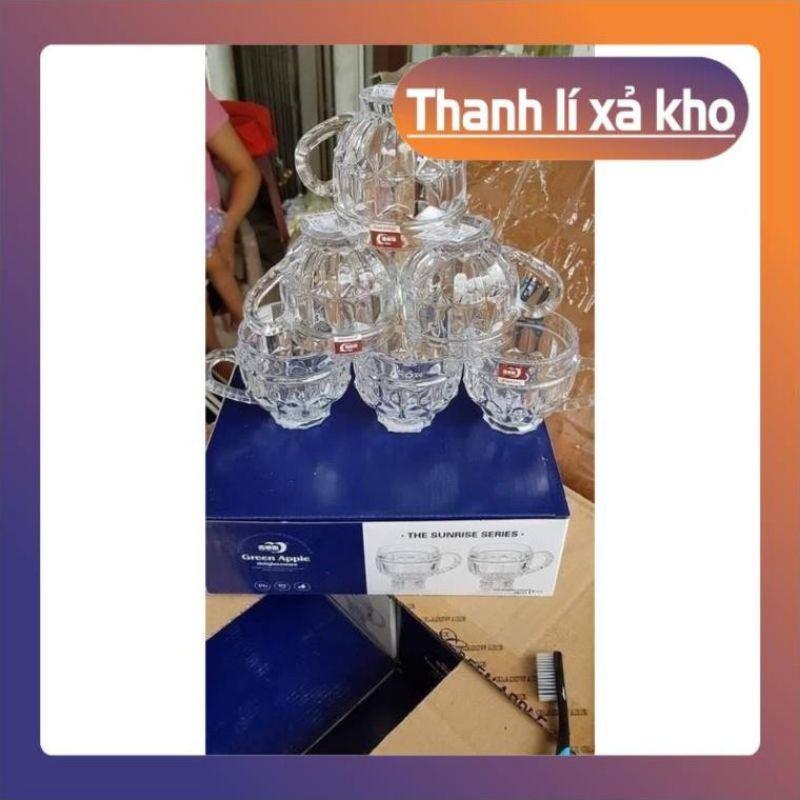 Bộ cốc thủy tinh 6 cốc living in home cao cấp