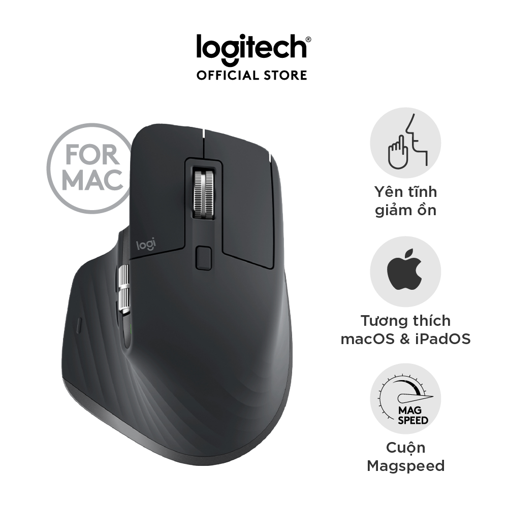 Chuột không dây Bluetooth Logitech MX Master 3s - Hàng Chính Hãng