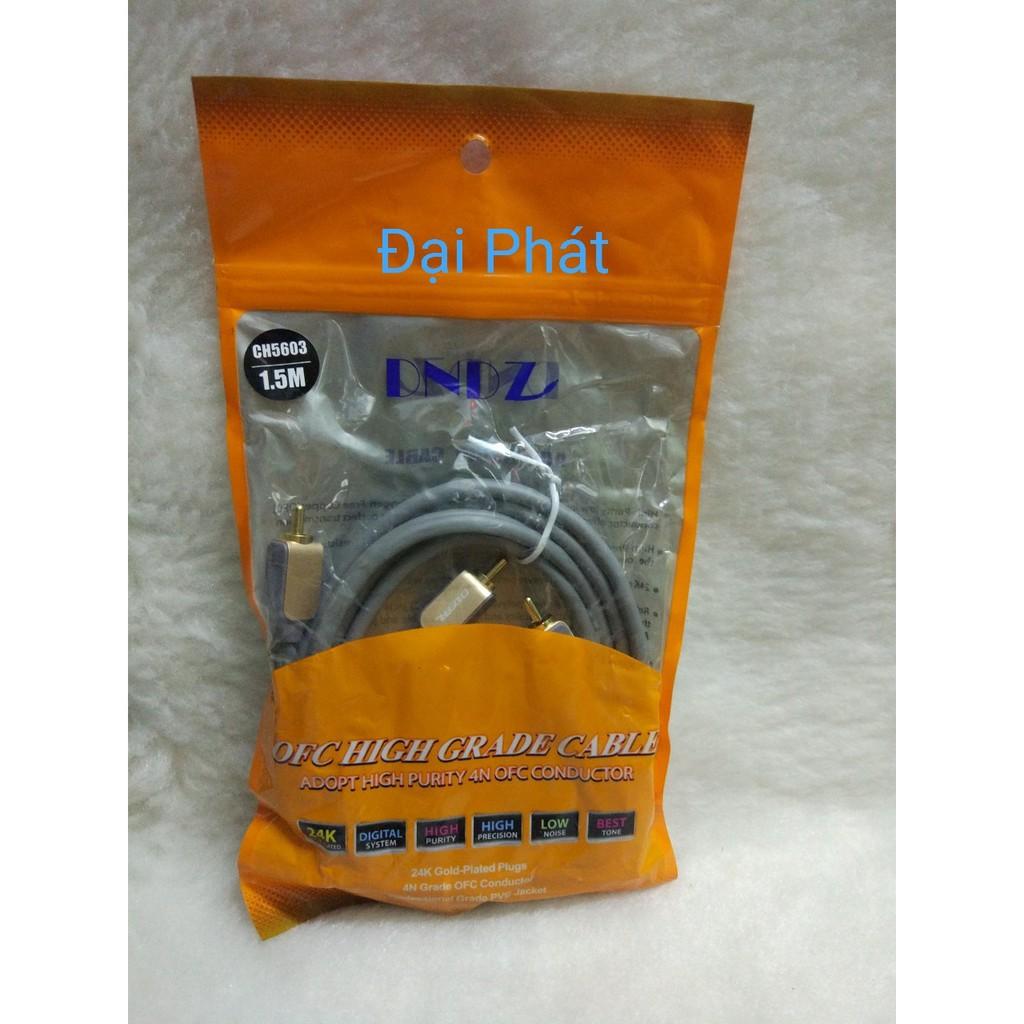 Dây AV 4 Đầu  Xám 1m5 Hàng Tốt