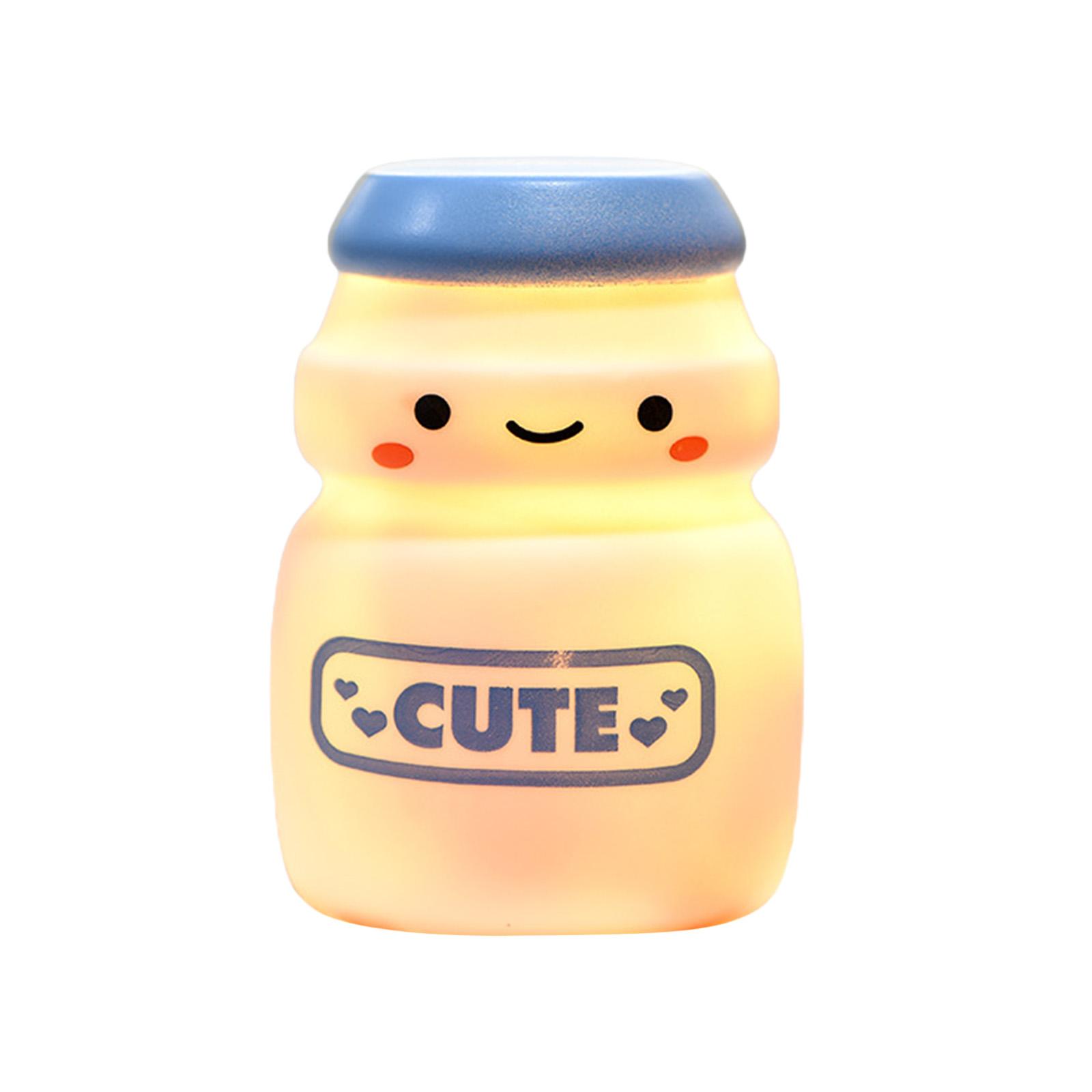 LED Yakult Bottle Night Light Button Battery for Children Girl Gifts Bedroom