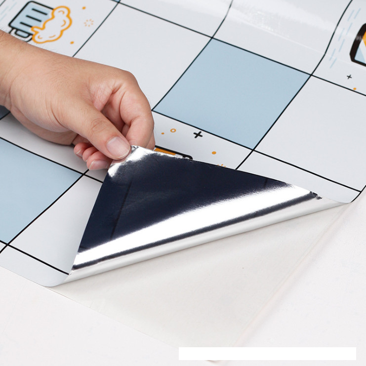 CUỘN 3 mét decal dán bếp tráng nhôm cách nhiệt Ô THỨC UỐNG XANH khổ 60cm có keo sẵn