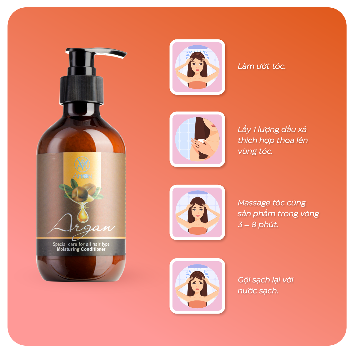 Dầu xả Organic Amoon Argan Conditioner