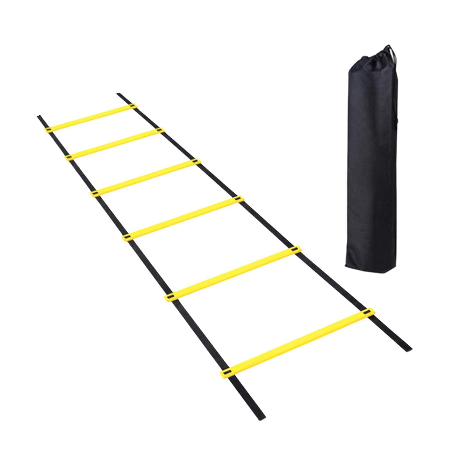 Agility Ladder Football Speed Training Equipment Basketball Soccer Improves Coordination Speed Ladder with Carry Bag for Volleyball Home Gym