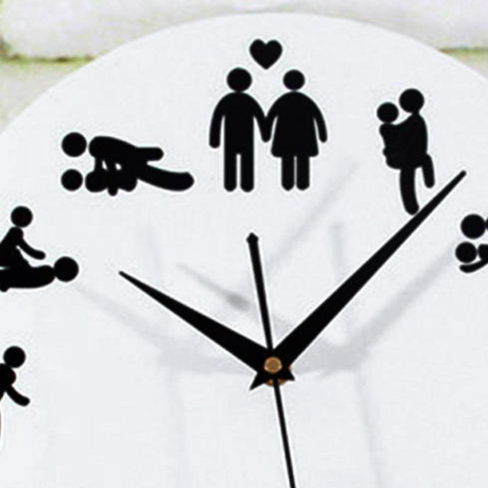 Silent Wall Clock Sex Positions Wall Decor Clock Wall Watch for Living Room
