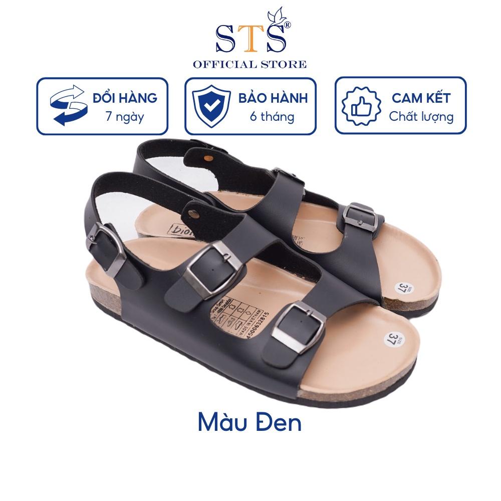 Giày Sandal đế trấu nam nữ Da PU mặt kem thời trang chống nước cao cấp nhiều màu sắc KPU02