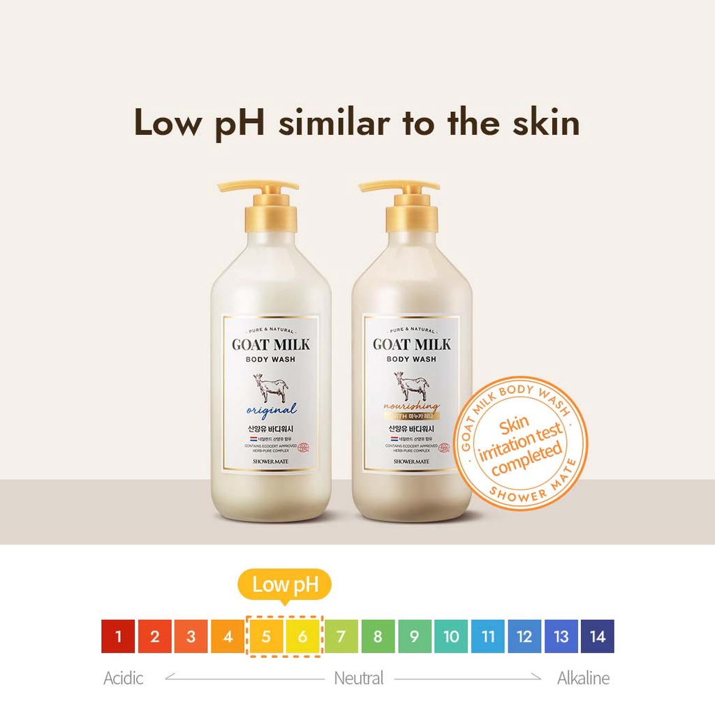 Sữa tắm sữa dê dưỡng trắng, dưỡng ẩm sâu Shower Mate Goat Milk 800ML