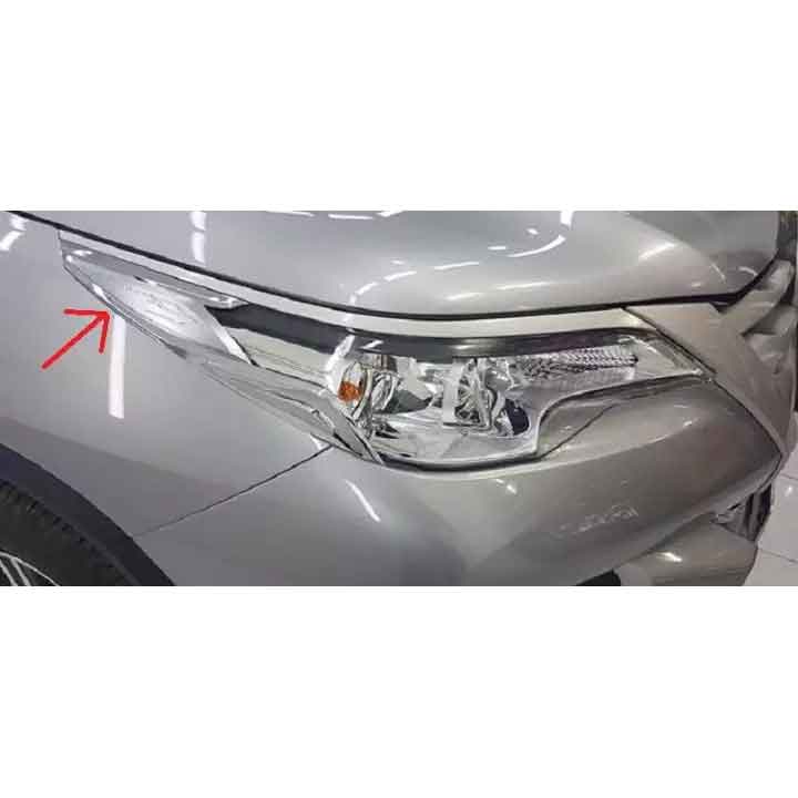 Ốp Mí Đèn Mạ Crom Cho Xe Ô Tô Fortuner 2017-2020