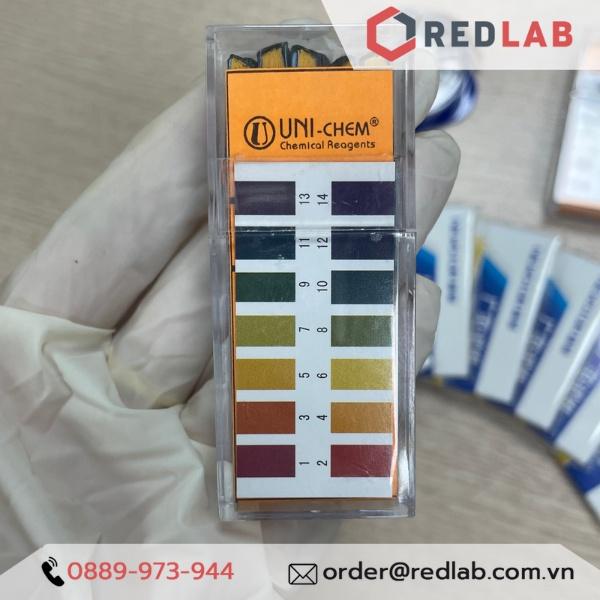 Giấy đo pH chỉ thị màu, quỳ tím pH 1 - 14 hộp, đóng gói 100 que