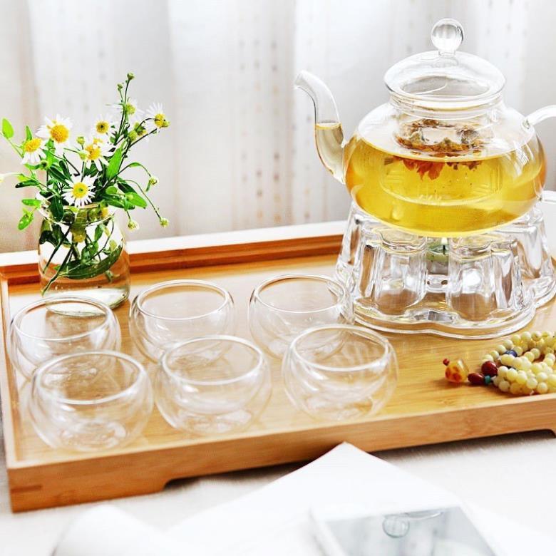 Set ấm chén thuỷ tinh