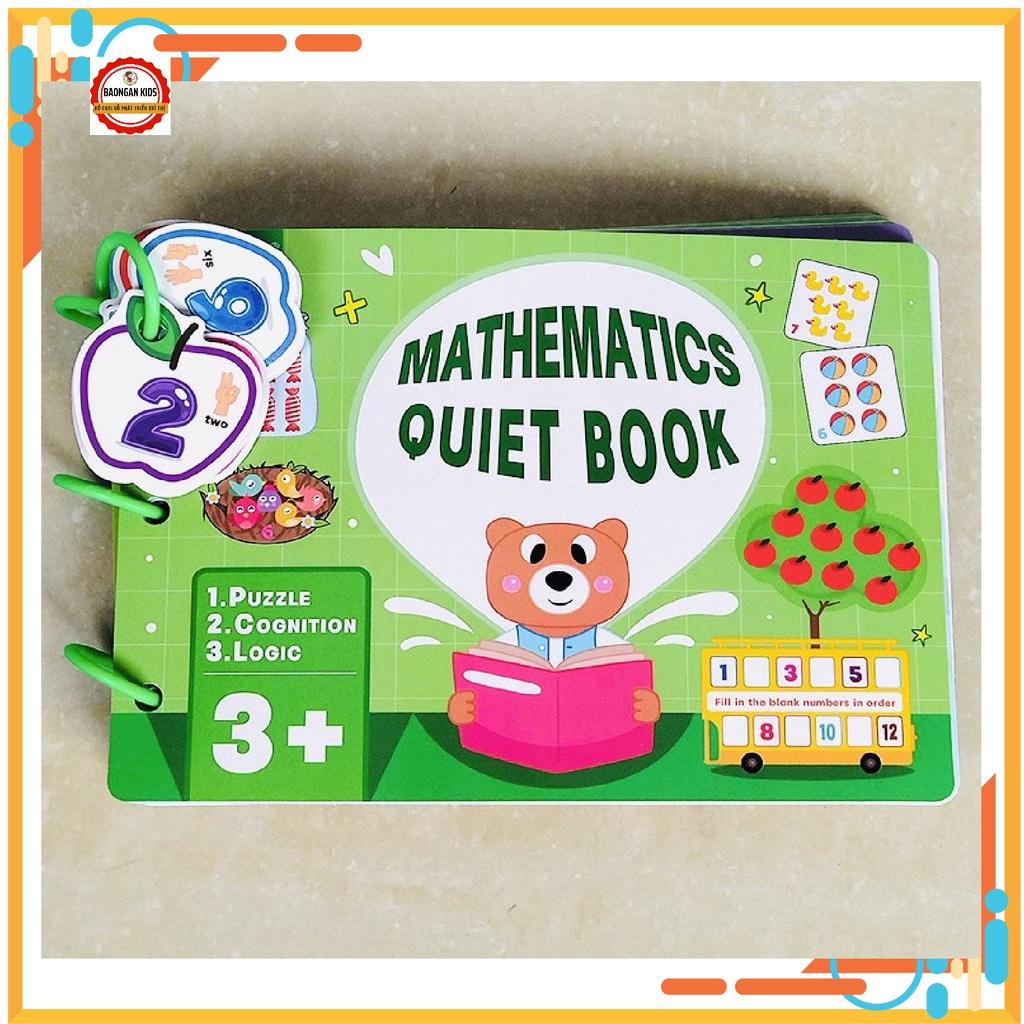 Đồ Chơi Học Liệu Bóc Dán Toán Học Montessory Cho Bé, Học Liệu Busy Book Giáo Dục Sớm Cho Bé Từ 3 Tuổi