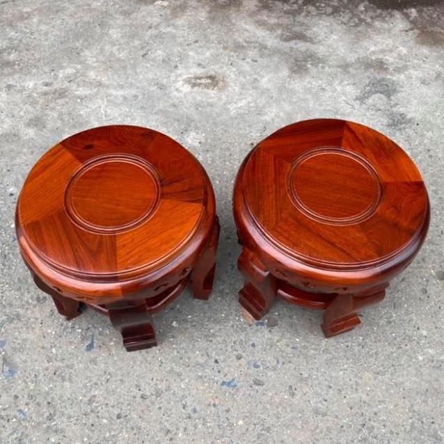 Đôn chân tròn gỗ hương cao 30cm