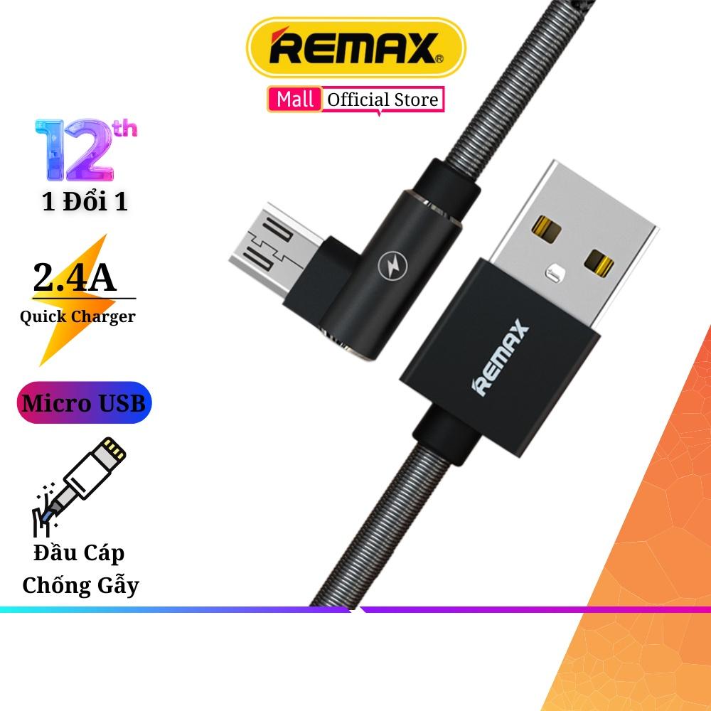 Dây sạc chính hãng Remax 119m hỗ trợ sạc nhanh 12w cho điện thoại Androi - Hàng Chính Hãng Remax