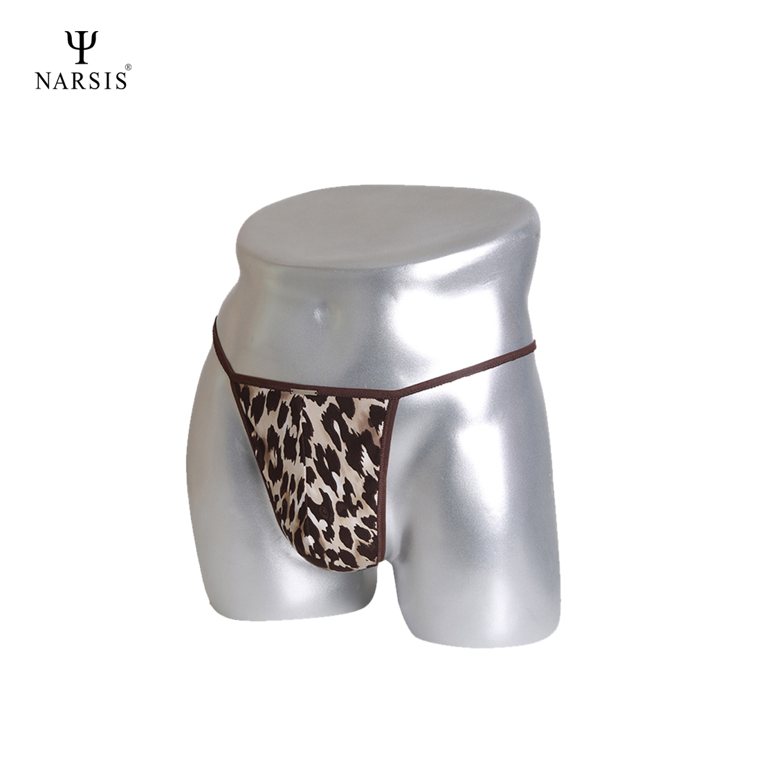 Quần lót nam Narsis NMB1080 quần sịp nam lọt khe màu nâu vằn báo chất Cotton êm mềm thoáng khí co giãn tốt thấm hút mồ hôi