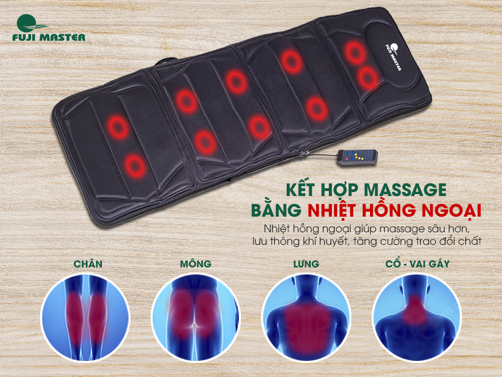 Nệm massage toàn thân Fuji Master FJM-2622 - Hàng chính hãng