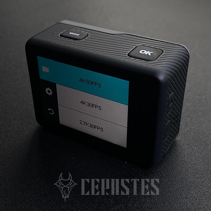 Máy ảnh hành động chống lắc 4K/60fps của Cerastes có màn hình điều khiển từ xa màn hình chống thấm máy quay máy ảnh thể thao