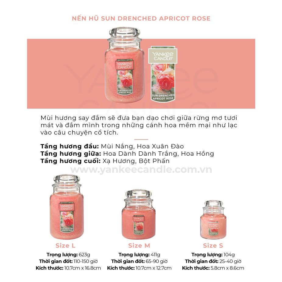 Nến hũ Yankee Candle size L - Sun Drenched Apricot Rose