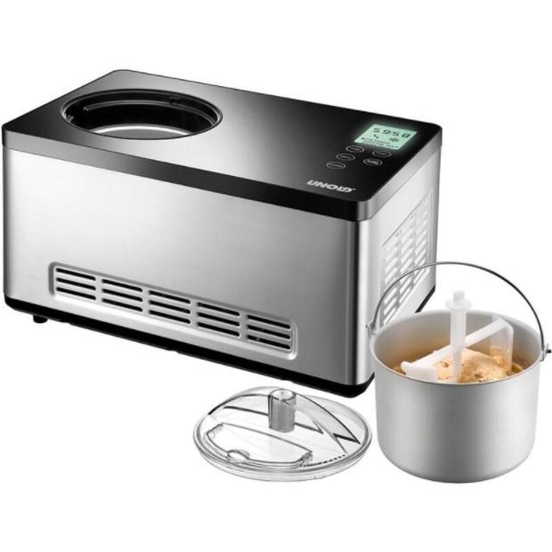 Máy Làm Kem Tươi Unold 48818, Máy Làm Kem Mini Siêu Tốc Tự Động, Công Suất 150W, 1.5L, Ice Cream Maker, Hàng Chính Hãng