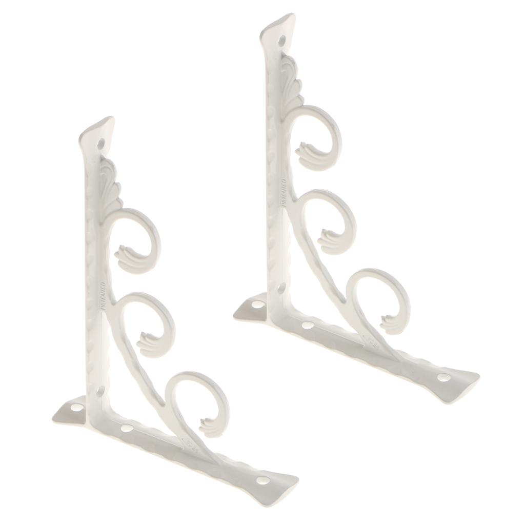 3X 2pcs Wall Shelf Accessories Bracket L Shaped Heavy Duty Supporter House Decoration 20x25cm