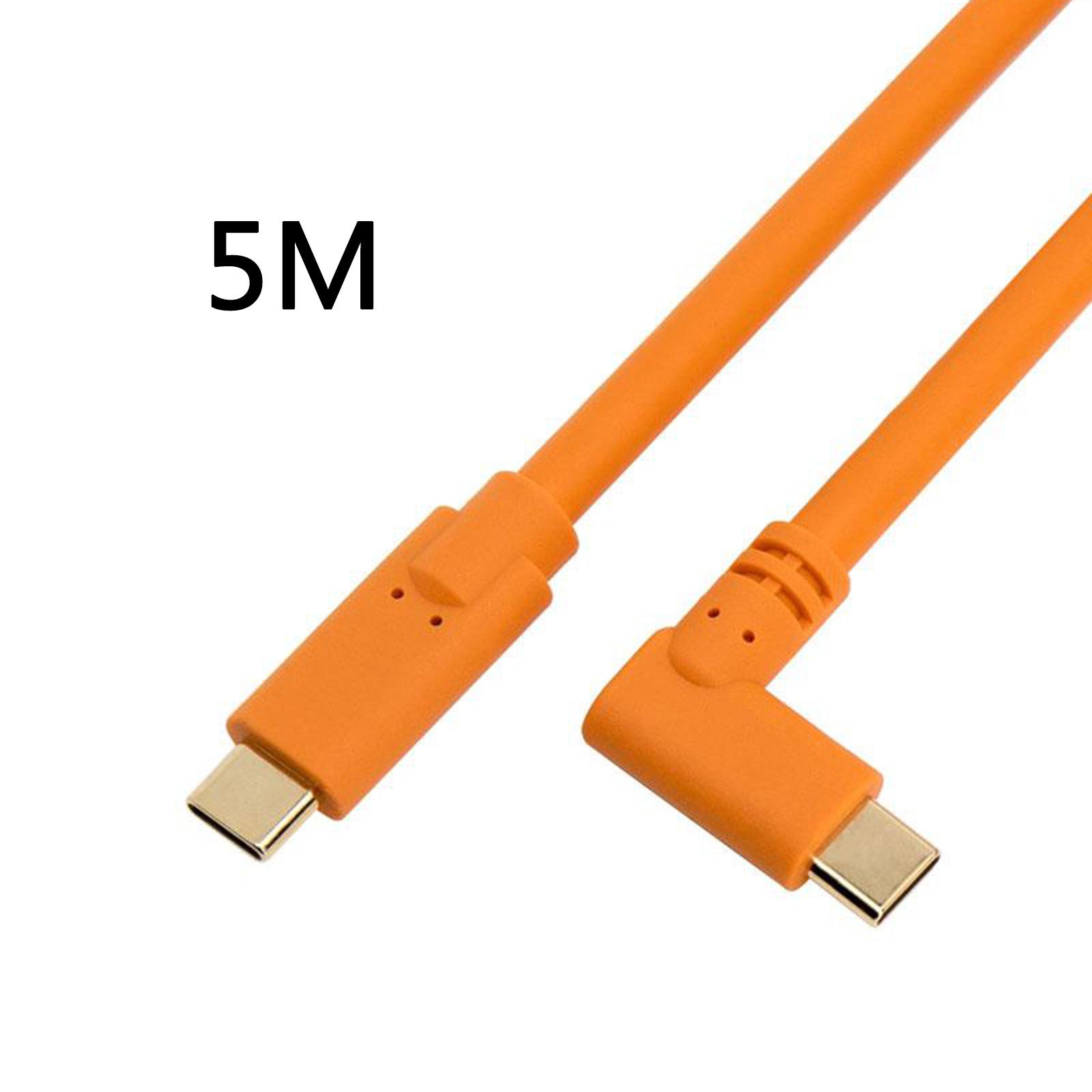 Premium 3m/5m Type C to Type-C 90° Angle Converter VR Headset Data Transfer Fast Charging for  Quest 2